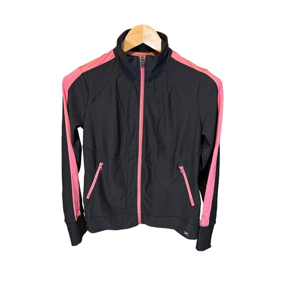 Xersion Black Pink Piping Full Zip Athletic Jacket - Picture 1 of 7